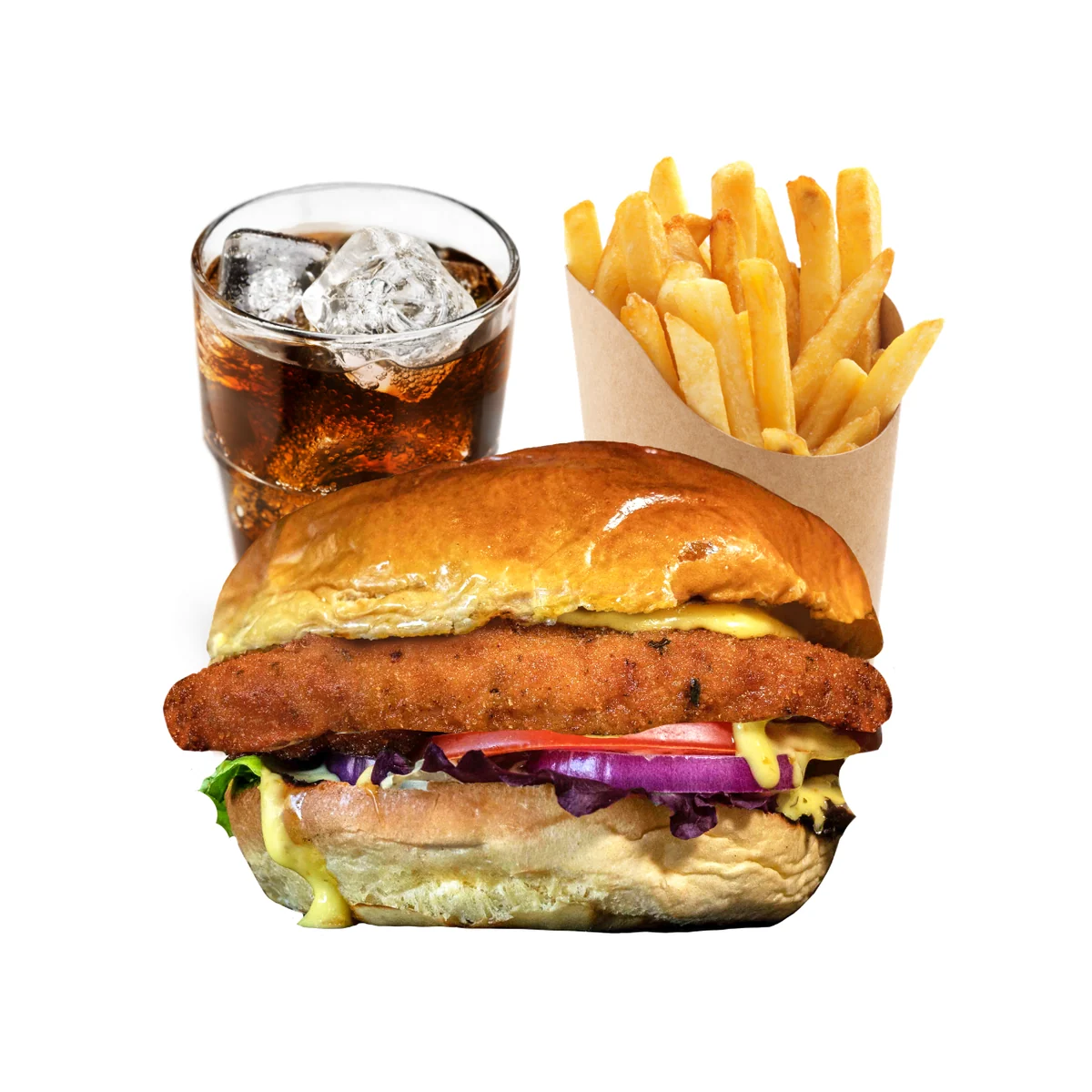 Burger poulet croustillant